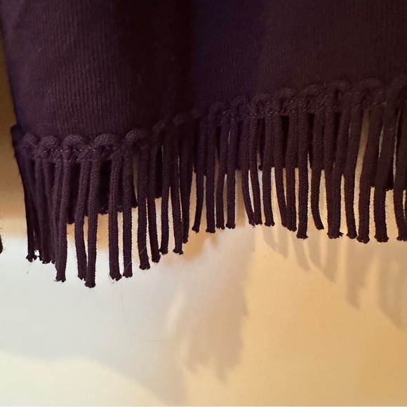 Lennie LNY New York lightweight sweater top burgundy XL with fringe detailing - Picture 4 of 10